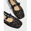 image:imageGORGLITTER Womens Lace Mesh Ballet Flats Ballerina Maryjanes Dress ShoesBlack B