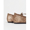 image:imageGORGLITTER Womens Lace Mesh Ballet Flats Ballerina Maryjanes Dress ShoesBrown