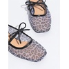 image:imageGORGLITTER Womens Lace Mesh Ballet Flats Ballerina Maryjanes Dress ShoesLeopard Cheetah Black