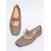 image:imageGORGLITTER Womens Lace Mesh Ballet Flats Ballerina Maryjanes Dress ShoesLeopard Cheetah Brown
