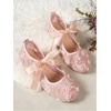 image:imageGORGLITTER Womens Lace Mesh Ballet Flats Ballerina Maryjanes Dress ShoesLight Pink C