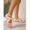 image:imageGORGLITTER Womens Lace Mesh Ballet Flats Ballerina Maryjanes Dress ShoesLight Pink C