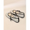 image:imageGORGLITTER Womens Lace Mesh Ballet Flats Ballerina Maryjanes Dress ShoesPolka Dots White