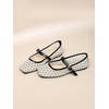 image:imageGORGLITTER Womens Lace Mesh Ballet Flats Ballerina Maryjanes Dress ShoesPolka Dots White
