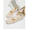 image:imageGORGLITTER Womens Lace Mesh Ballet Flats Ballerina Maryjanes Dress ShoesWhite