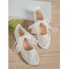 image:imageGORGLITTER Womens Lace Mesh Ballet Flats Ballerina Maryjanes Dress ShoesWhite B
