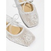 image:imageGORGLITTER Womens Lace Mesh Ballet Flats Ballerina Maryjanes Dress ShoesWhite a