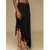 image:imageGORGLITTER Womens Lace Midi Maxi Skirts Polka Dots Flowy A Line SkirtsBlack