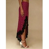 image:imageGORGLITTER Womens Lace Midi Maxi Skirts Polka Dots Flowy A Line SkirtsRed