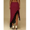 image:imageGORGLITTER Womens Lace Midi Maxi Skirts Polka Dots Flowy A Line SkirtsRed