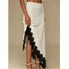 image:imageGORGLITTER Womens Lace Midi Maxi Skirts Polka Dots Flowy A Line SkirtsWhite