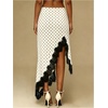 image:imageGORGLITTER Womens Lace Midi Maxi Skirts Polka Dots Flowy A Line SkirtsWhite