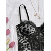 image:imageGORGLITTER Womens Leopard Print Corset Bodysuit Sexy Date Night Club TopsBlack and White