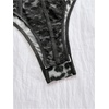 image:imageGORGLITTER Womens Leopard Print Corset Bodysuit Sexy Date Night Club TopsBlack and White