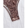 image:imageGORGLITTER Womens Leopard Print Corset Bodysuit Sexy Date Night Club TopsBrown