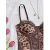 image:imageGORGLITTER Womens Leopard Print Corset Bodysuit Sexy Date Night Club TopsBrown