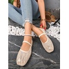 image:imageGORGLITTER Womens Mesh Ballet Flats Fishnet Sheer Ballerina Maryjane ShoesApricot Mesh