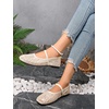 image:imageGORGLITTER Womens Mesh Ballet Flats Fishnet Sheer Ballerina Maryjane ShoesApricot Mesh