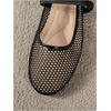 image:imageGORGLITTER Womens Mesh Ballet Flats Fishnet Sheer Ballerina Maryjane ShoesBlack Round Toe