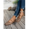 image:imageGORGLITTER Womens Mesh Ballet Flats Fishnet Sheer Ballerina Maryjane ShoesBrown