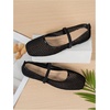 image:imageGORGLITTER Womens Mesh Ballet Flats Fishnet Sheer Ballerina Maryjane ShoesDark Black