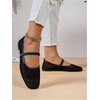 image:imageGORGLITTER Womens Mesh Ballet Flats Fishnet Sheer Ballerina Maryjane ShoesDark Black