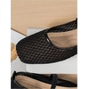 image:imageGORGLITTER Womens Mesh Ballet Flats Fishnet Sheer Ballerina Maryjane ShoesDark Black