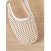 image:imageGORGLITTER Womens Mesh Ballet Flats Fishnet Sheer Ballerina Maryjane ShoesSolid Beige