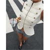 image:imageGORGLITTER Womens Napoleon Military Y2k Jacket Cropped Zip Up Pirate CoatApricot