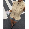 image:imageGORGLITTER Womens Napoleon Military Y2k Jacket Cropped Zip Up Pirate CoatGold