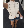 image:imageGORGLITTER Womens Napoleon Military Y2k Jacket Cropped Zip Up Pirate CoatKhaki