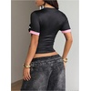 image:imageGORGLITTER Womens Racing Shirt Race Car Racer Driver Costume Going Out TopPink White Black