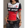 image:imageGORGLITTER Womens Racing Shirt Race Car Racer Driver Costume Going Out TopRed