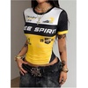 image:imageGORGLITTER Womens Racing Shirt Race Car Racer Driver Costume Going Out TopYellow