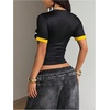 image:imageGORGLITTER Womens Racing Shirt Race Car Racer Driver Costume Going Out TopYellow