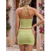 image:imageGORGLITTER Womens Sexy 2 Piece Skirt Set Y2k Going Out Travel Mini SetsGreen