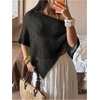 image:imageGORGLITTER Womens Sheer Poncho Shawl Top Cape Cover Up Shrug for DressesBlack