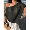 image:imageGORGLITTER Womens Sheer Poncho Shawl Top Cape Cover Up Shrug for DressesBlack