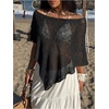 image:imageGORGLITTER Womens Sheer Poncho Shawl Top Cape Cover Up Shrug for DressesBlack