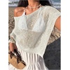 image:imageGORGLITTER Womens Sheer Poncho Shawl Top Cape Cover Up Shrug for DressesWhite