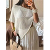 image:imageGORGLITTER Womens Sheer Poncho Shawl Top Cape Cover Up Shrug for DressesWhite