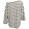image:imageGORGLITTER Womens Striped Off The Shoulder Tops Asymmetrical Fall T ShirtsApricot Striped