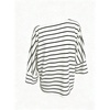 image:imageGORGLITTER Womens Striped Off The Shoulder Tops Asymmetrical Fall T ShirtsWhite Striped