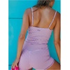 image:imageGORGLITTER Womens Striped Workout Set Biker Shorts Fitness ClothingMauve Purple