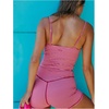 image:imageGORGLITTER Womens Striped Workout Set Biker Shorts Fitness ClothingMulticolor