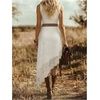 image:imageGORGLITTER Womens Western Cowgirl Boho Floral Lace Asymmetrical DressWhite