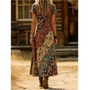 image:imageGORGLITTER Womens Western Midi Dress Country Style Cowgirl Boho DressesMulticolor