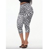 image:imageGORGLITTER Womens Zebra Striped Capri Leggings Workout Gym Yoga Capri PantBlack Striped