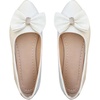image:imageGORGLITTER Womens Bow Knot Ballet Flats Sparkly Metallic Dress ShoesWhite