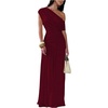 image:imageGORGLITTER Womens Bridesmaid Dresses One Off The Shoulder Formal DressesWine Red